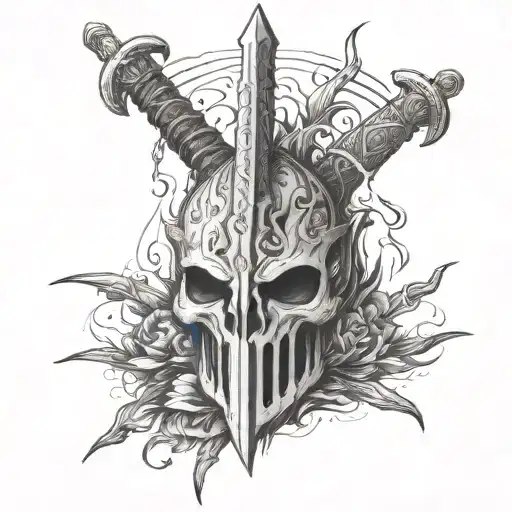 Bonfire With A Sword Piercing