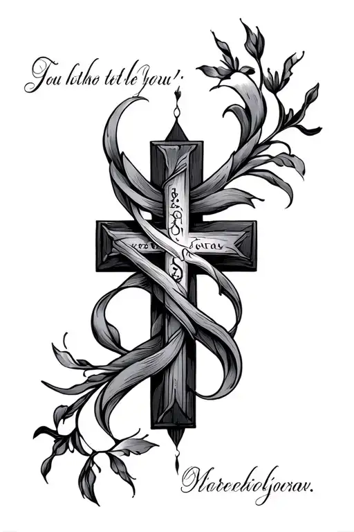 Cross Bible Verse Intertwined