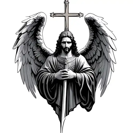 Christian Crusader Man Angel