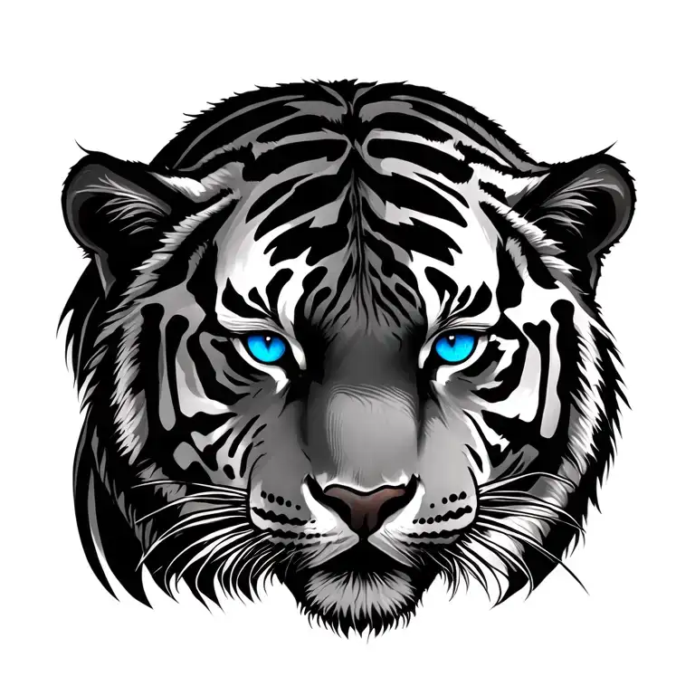 Tiger With Blue Eyes