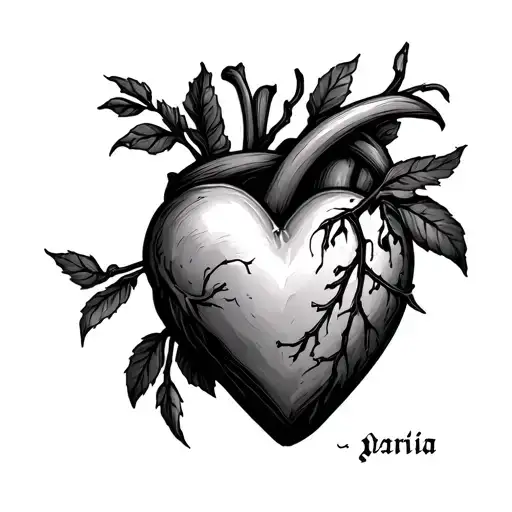 A Heart And Around The Heart A Sentence An Italian