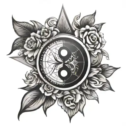 Yin Yang Compass Rose