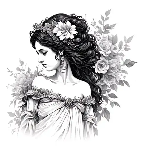 Partenope In The Background And Persephone In The Foreground