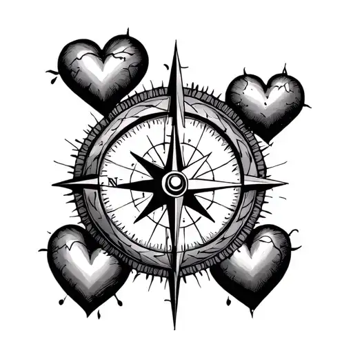 Compass And Sacred Hearts