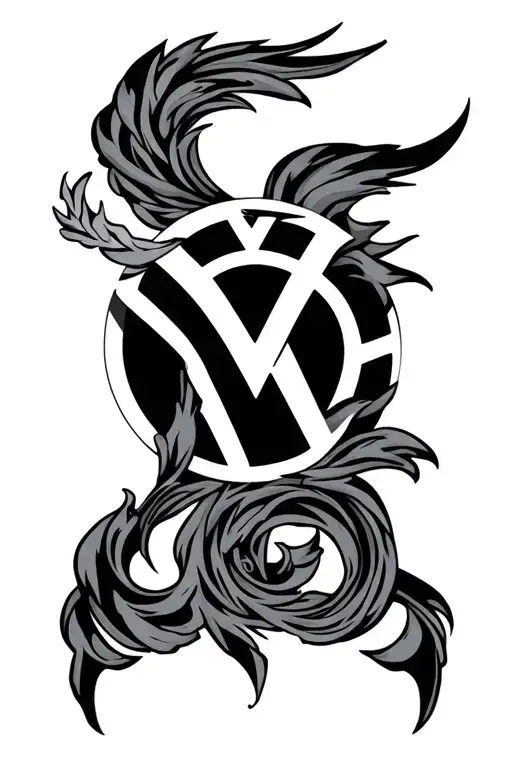 Volkswagen Symbol Incorporating Elements