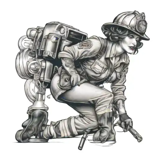 Pin Up Girl Firefighter