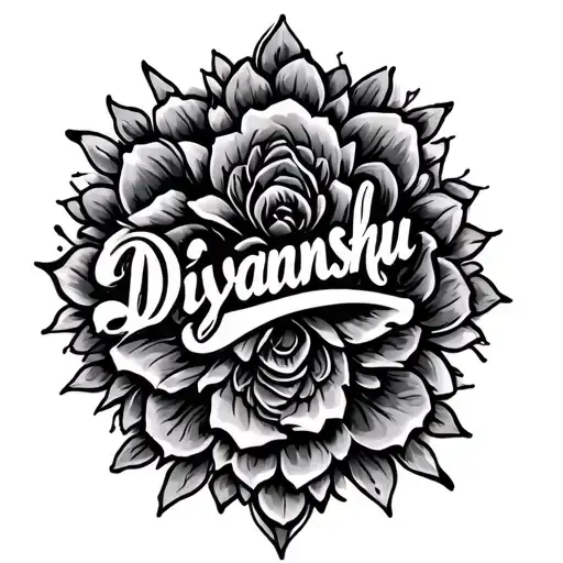 Divyanshu Name Tattoo Writing