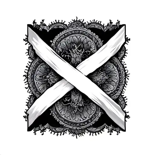 Scotland Flag Mandala Design Incorporating