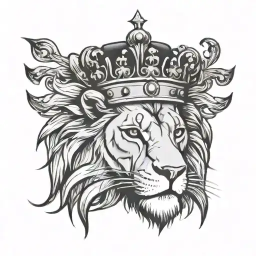 Lion Wearing A Crown