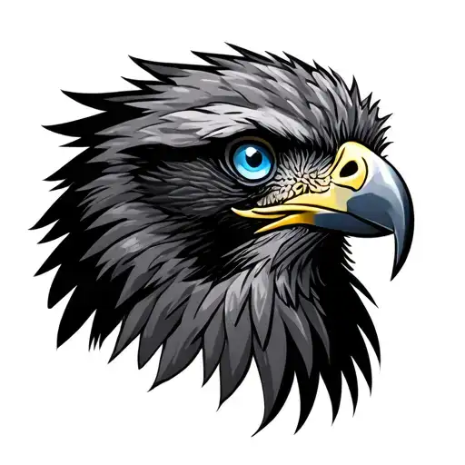 Philippine Eagle With Blue Eyes Staring