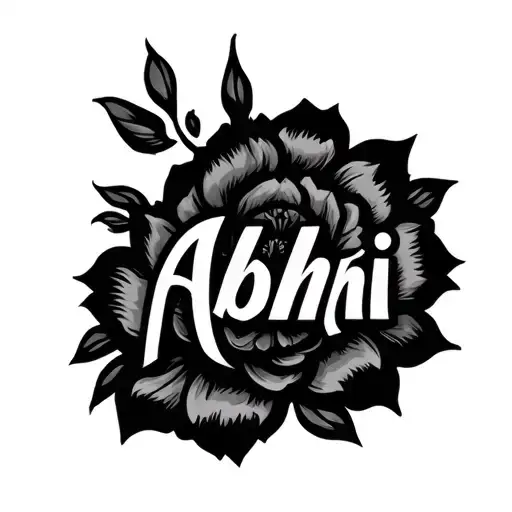 Abhi Name Logo