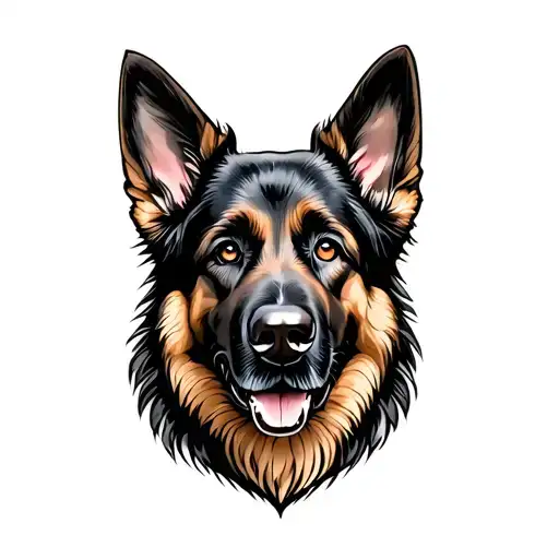 Totem Pole Style With German Shepherd