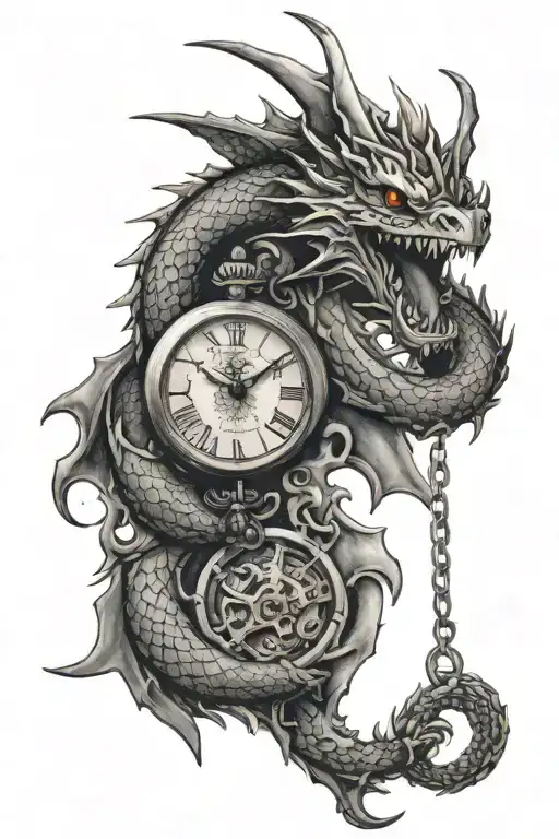 A Long Dragon And Pendant Watch