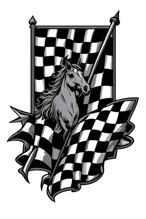 Checkered Flag And Sagittarius