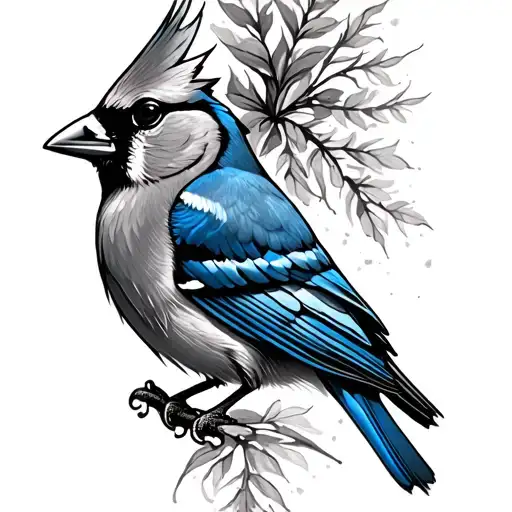 Cardinal And Blue Jay