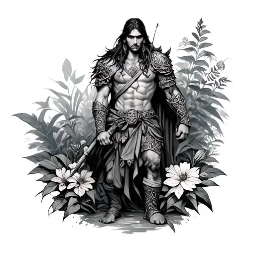 Warrior In A Garden