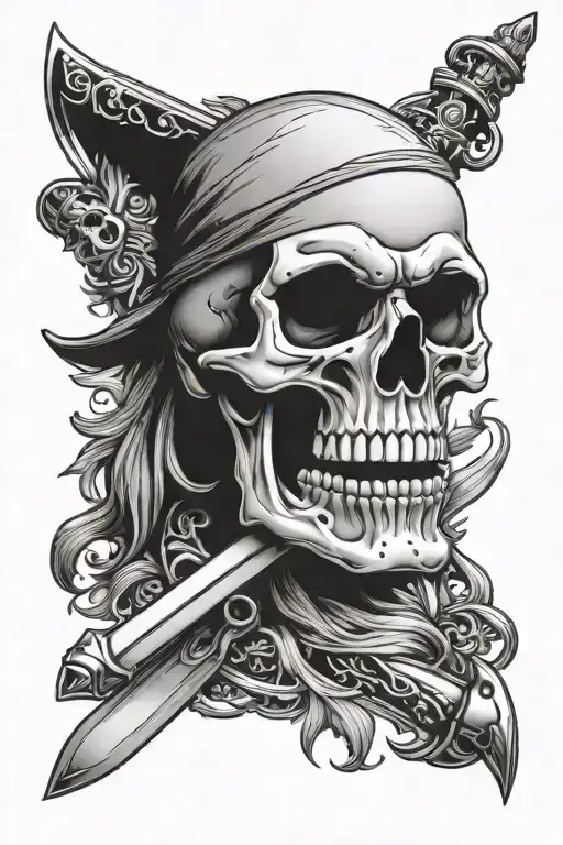 Skull Pirate Cutlass
