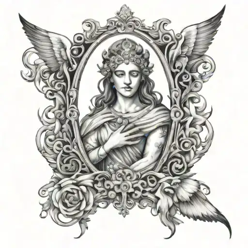 Religious Sleve Tattoo Of Lethe