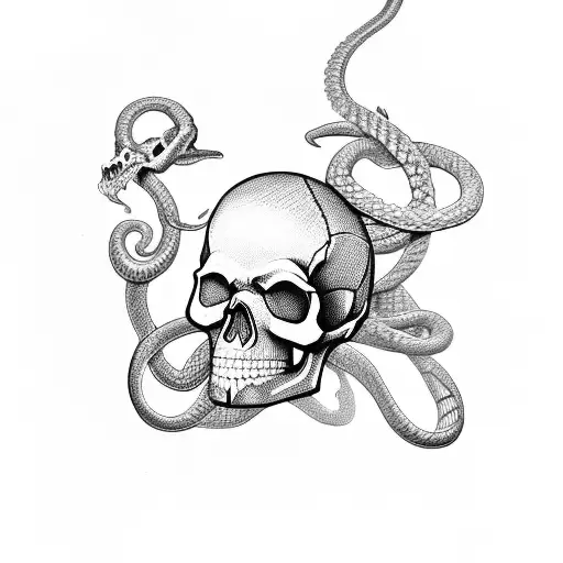 Skull And Snake