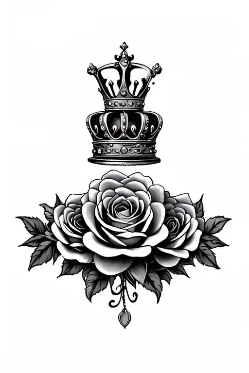 Crown And Roses Wrapped