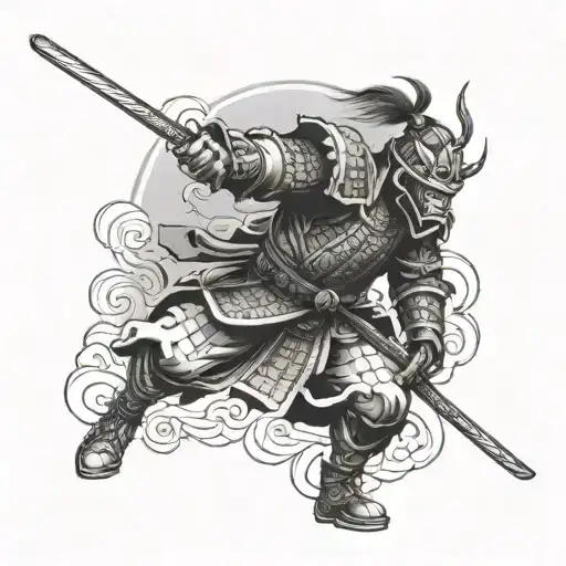 Betrayed Samurai' Warrior Battling