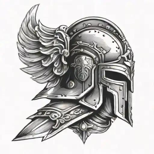 Cross And Gladiator Helmet