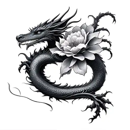 Flower And Dragon