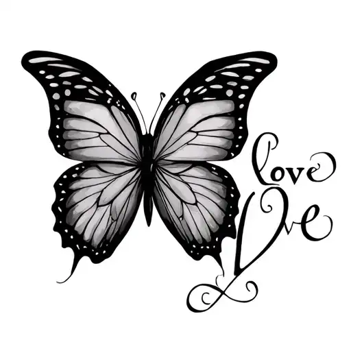 Love' 9890 Intertwined In A Butterfly