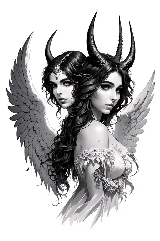 Female Angel And Female Demon