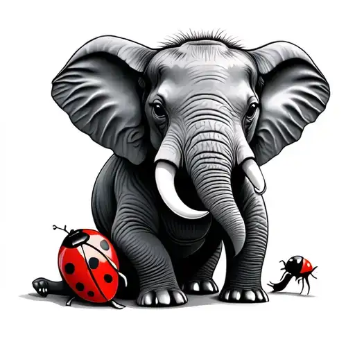 Elephant And Ladybug Resting
