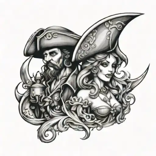 Pirate And Mermaid