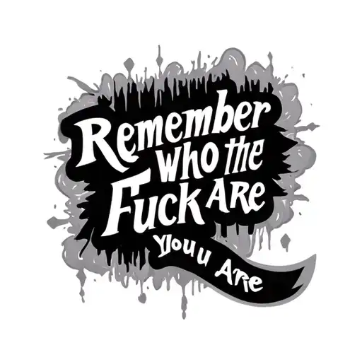 Remember Who The Fuck You Are Phrase