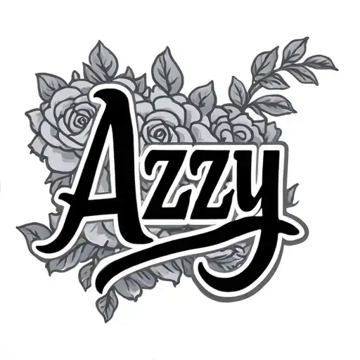 The Name Azzy In Cursive Writing