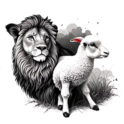 Lion Lamb Dove