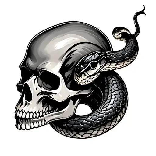 Skull And Snake