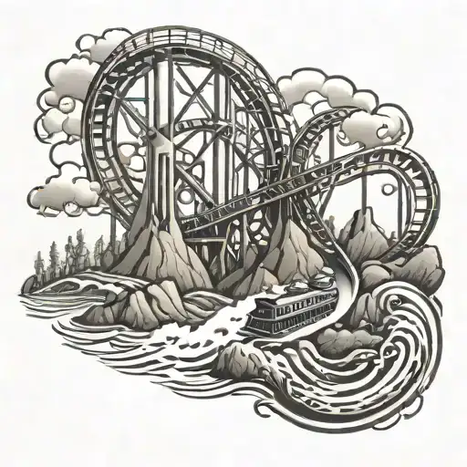 River And Roller Coaster