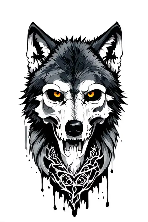 Wolf And Skull