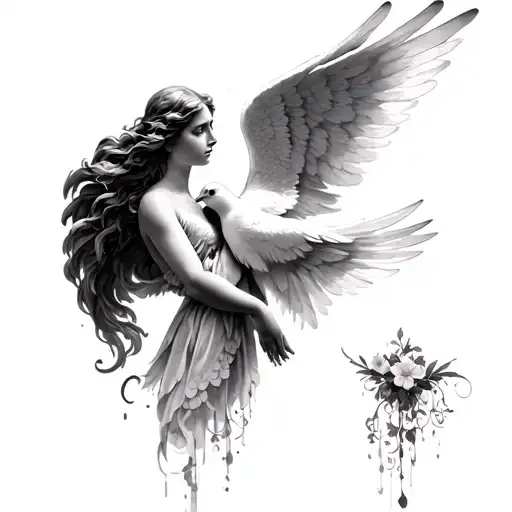 Angel And Dove Full Sleeve