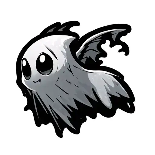 Cute Little Ghost Flying