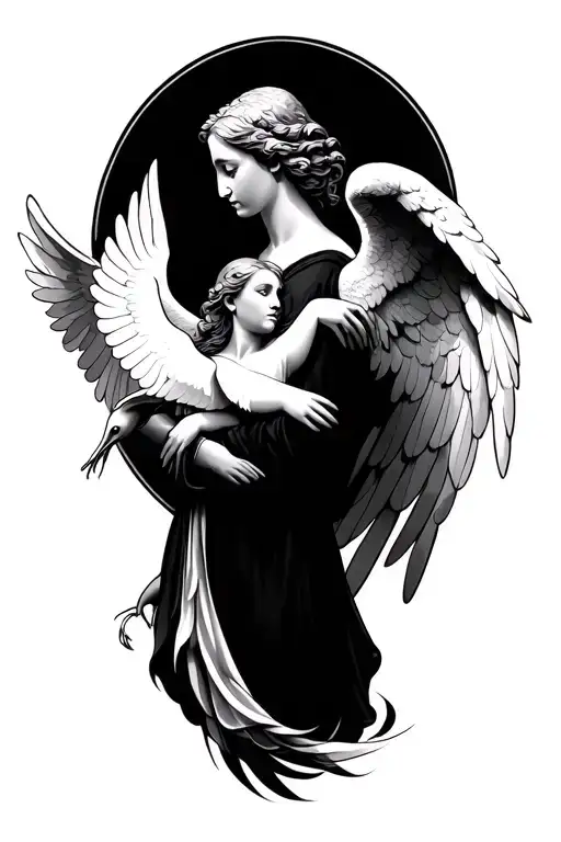 Angel And Dove Full Sleeve