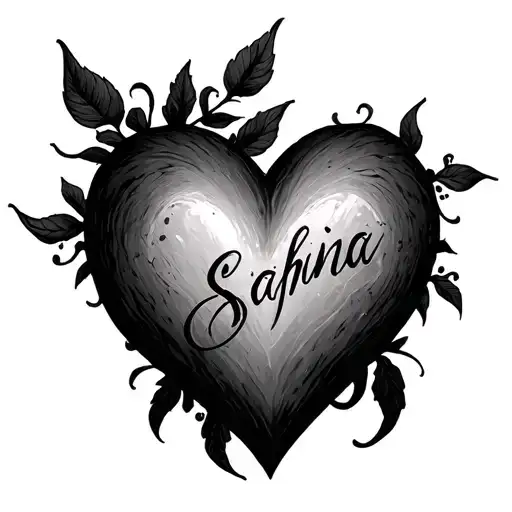 Heart With Name Sajina