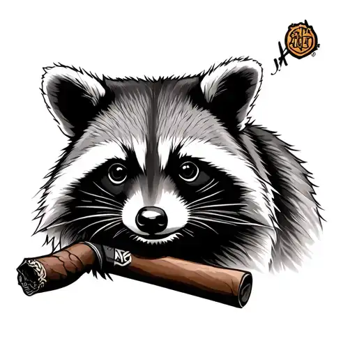 Racoon With M1 Garand And A Cigar