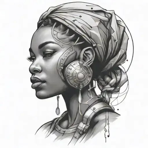 African Female Space Themed