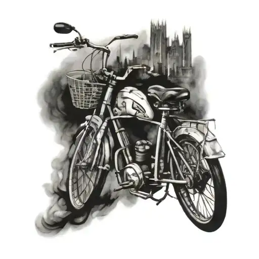 A Tattoo Remember My Dad He Like The Competetive Bicycle And The Computers Realist