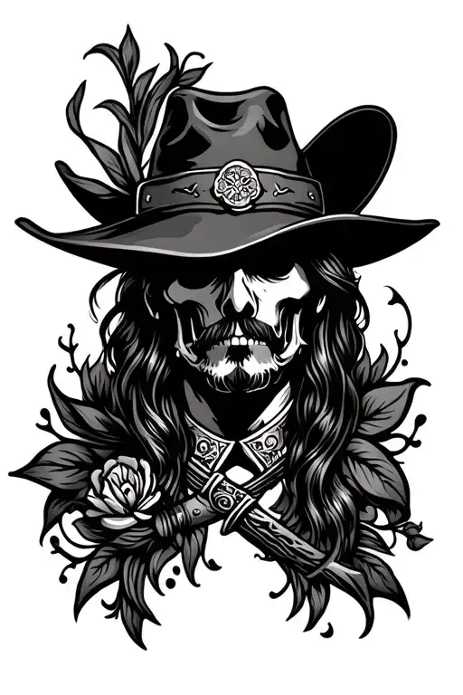 Western Half Sleeve Arm Tattoo Design