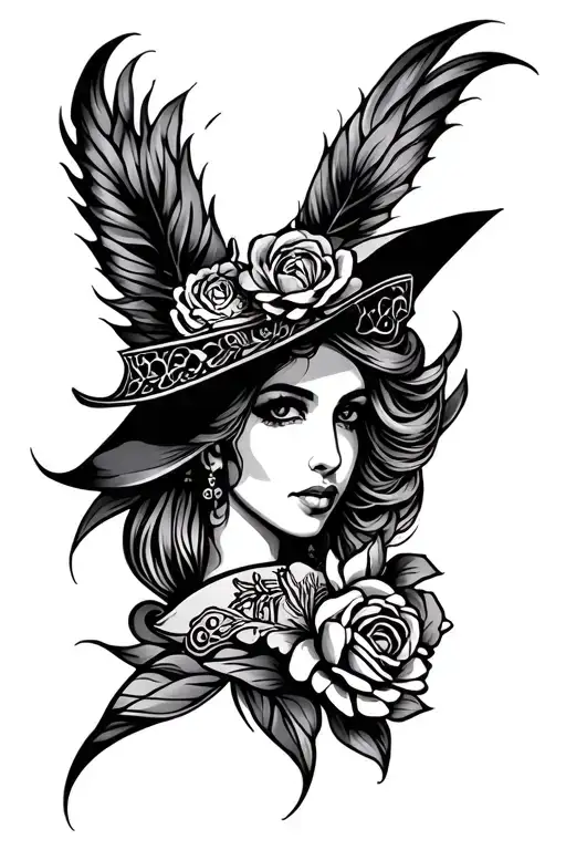 Western Half Sleeve Arm Tattoo Design For Women