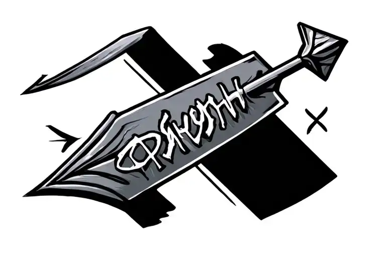 Arrow With A Writing