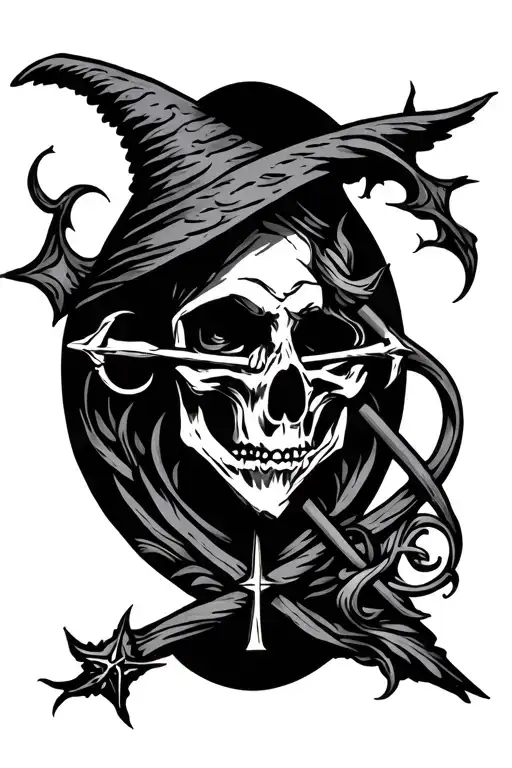 Witchcraft And Religious Symbols Intertwined