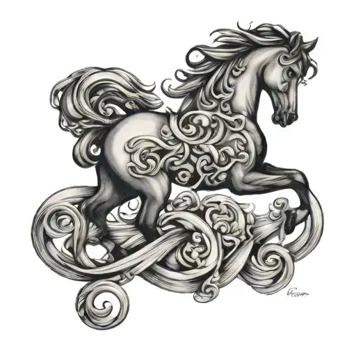 Horse Gemini Infinity Symbol