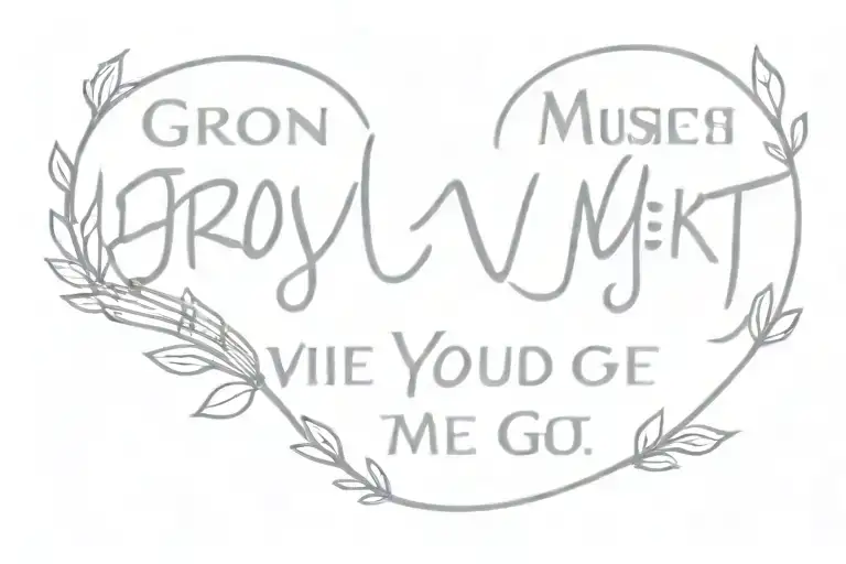 Music Notes Floating Broken Heart